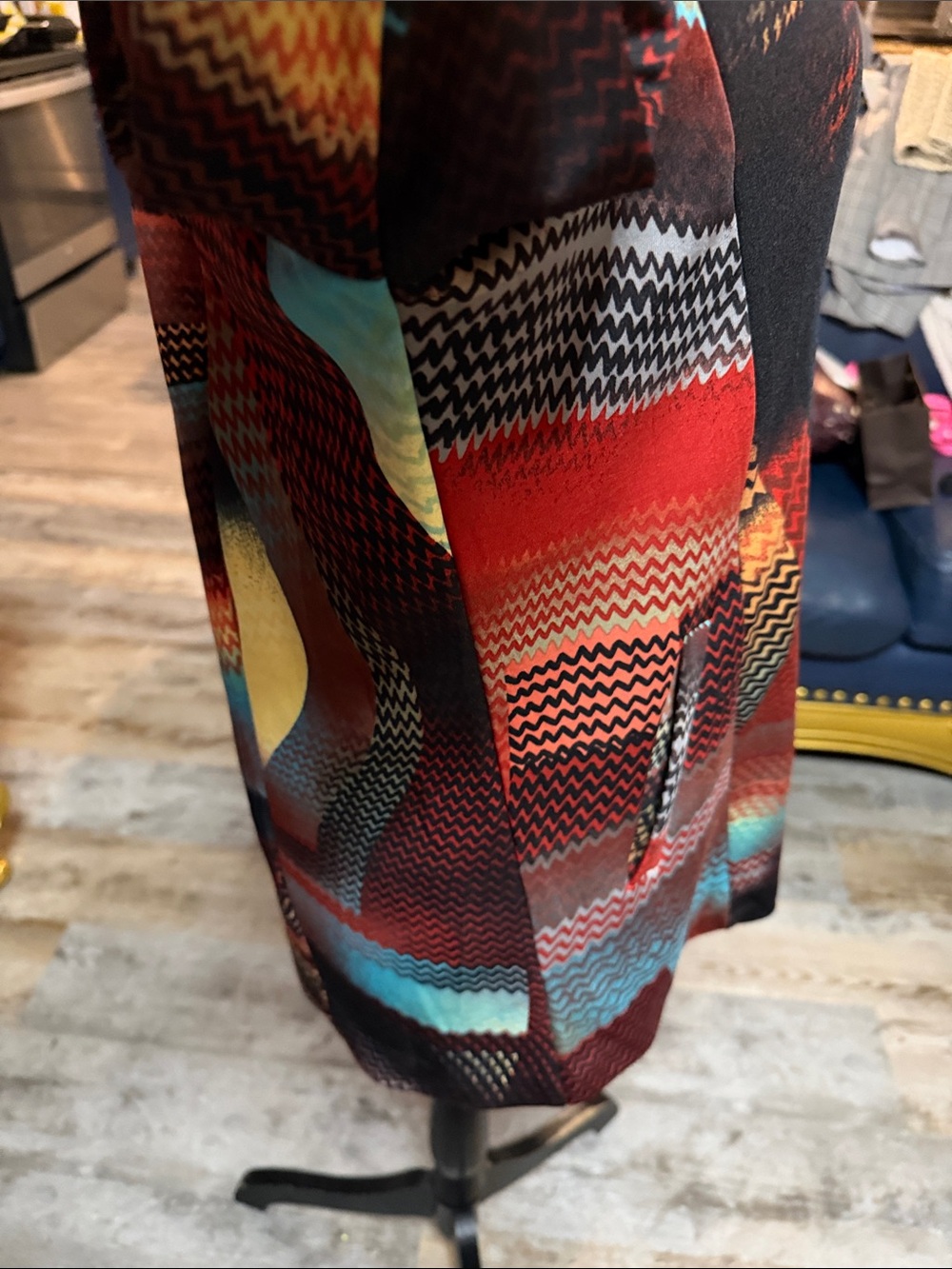 Women’s Multicolor Patterned Blazer Jacket - Picture 10 of 14